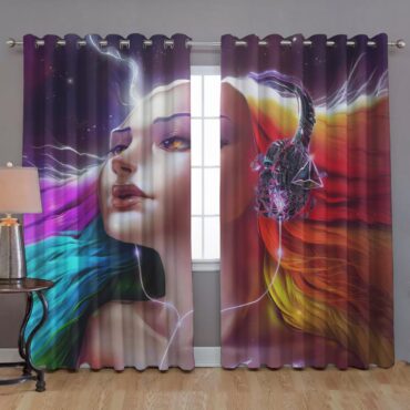 Pink Floyd Window Curtains - Lady Art