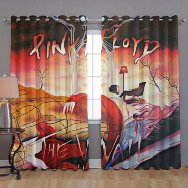 Pink Floyd Window Curtains - The Wall Water Color Painting