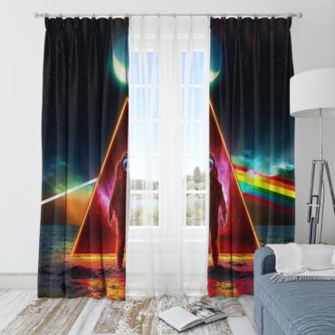 Pink Floyd Window Curtains - Astronaut Dark Side Of The Moon