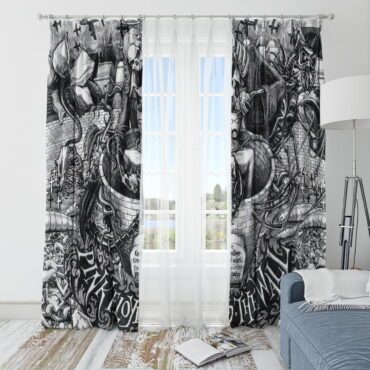 Pink Floyd Window Curtains - Essence of the Wall