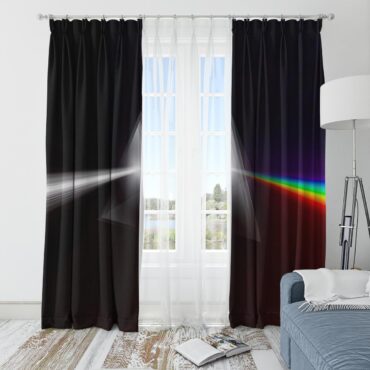 Pink Floyd Window Curtains - The Dark Side of The Moon Digital Painting