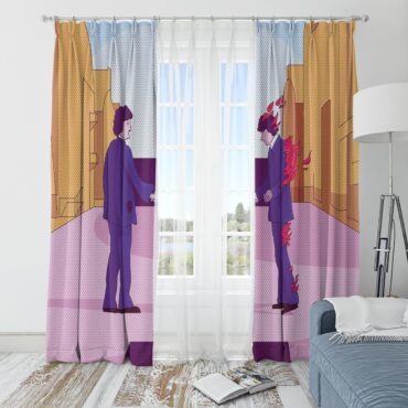 Pink Floyd Window Curtains - Wish you were here Art