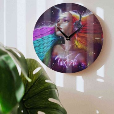 Pink Floyd Wooden Clock - Lady Art