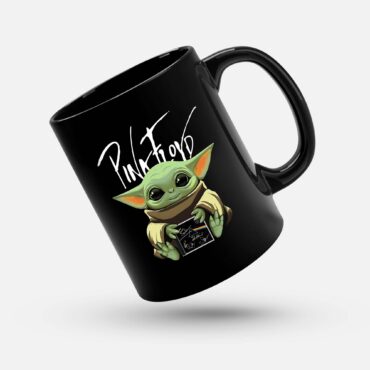 Baby Yoda Hugs Pink Floyd Album Star Wars Mug