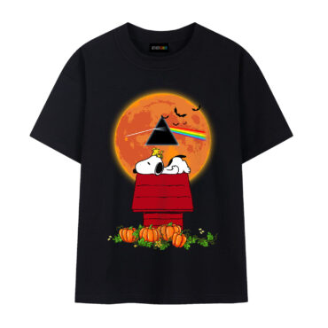 Snoopy and Woodstock Dark Side Of The Moon Pink Floyd Halloween Shirt