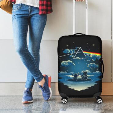 Lilo And Stitch Starry Sky Dark Side Of The Moon Pink Floyd Luggage Cover