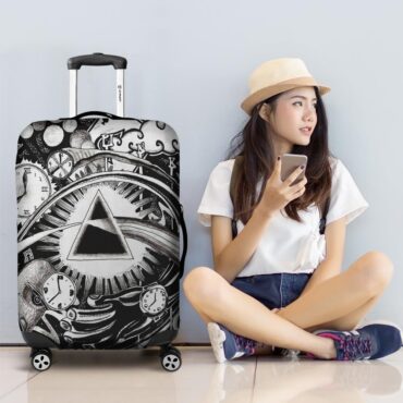 DSOTM Hand Draw Art Pink Floyd Luggage Cover