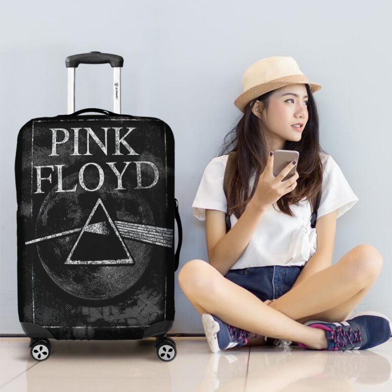 Dark Side Of The Moon Hand Drawing Art Pink Floyd Luggage Cover