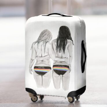 The Dark Side Art Pink Floyd Luggage Cover