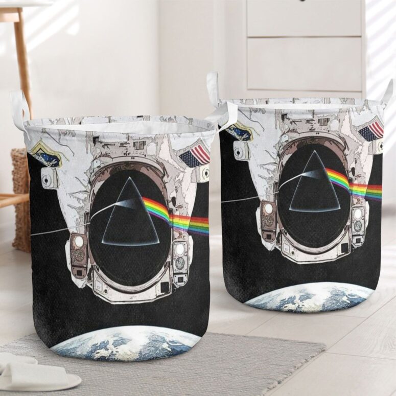 Dark Side Of The Moon Astronaut Pink Floyd Laundry Basket