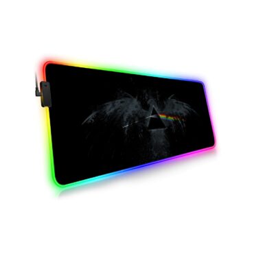 Dark Side Of The Moon Eagle Art Magic RGB Pink Floyd Luminous Mouse Pad Led