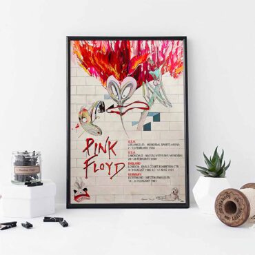 The Wall 1980 Concert Dates Pink Floyd Canvas
