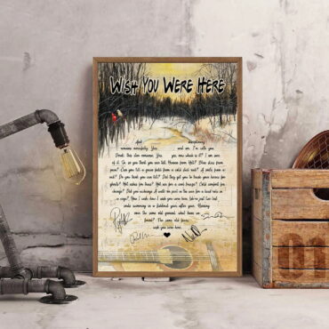Wish You Were Here Pink Floyd Lyrics Guitar Canvas