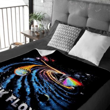 DSOTM Universe of Chaos Pink Floyd Velveteen Plush Blanket