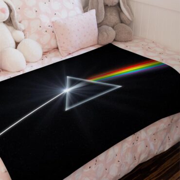 The Dark Side of the Moon Remastered Pink Floyd Velveteen Plush Blanket