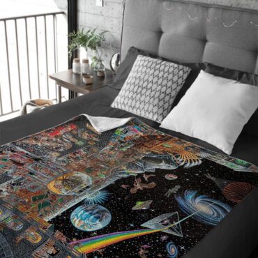 Echoes From The Darkside Of The Moon Pink Floyd Velveteen Plush Blanket