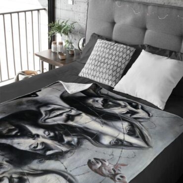 Pink Floyd Band Hand Drawing Art Velveteen Plush Blanket