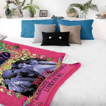 Pink Floyd Marquee Club 1967 Poster Velveteen Plush Blanket