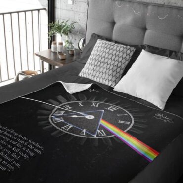Pink Floyd quote Time Art Pre Signed Velveteen Plush Blanket