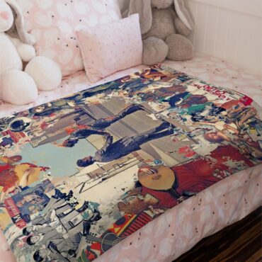 Some Like It Burning Pink Floyd Velveteen Plush Blanket