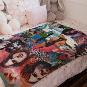 The Wall Drawing Art Pink Floyd Velveteen Plush Blanket