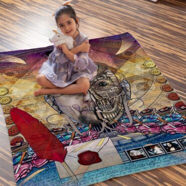 Welcome to the Machine Digital Art Pink Floyd Velveteen Plush Blanket
