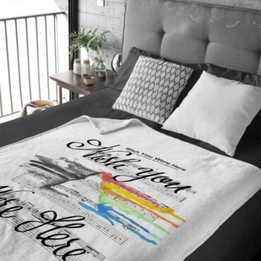 Wish You Were Here Pink Floyd Sheet Music Velveteen Plush Blanket