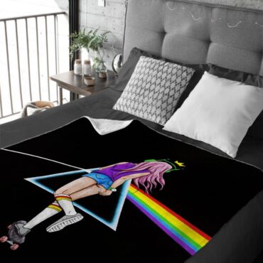 on the way to the dark side Pink Floyd Velveteen Plush Blanket