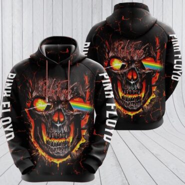 Dark Side Of Skull Pink Floyd Black Shirt
