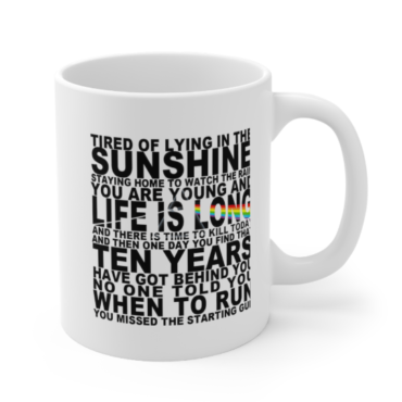 Pink Floyd - Time Lyric White Mug