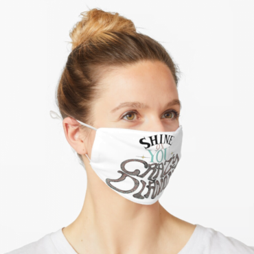 Shine On You Crazy Diamond White  Pink Floyd Cloth Face Mask