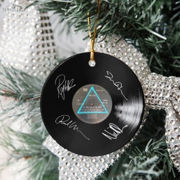 Dark Side of The Moon Pink Floyd Vinyl Disk Ceramic Ornament