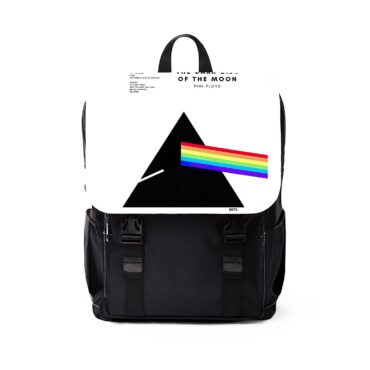 Dark Side Minimalism Painting  Pink Floyd Black Shoulder Backpack