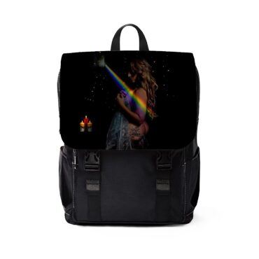 Dark Side Of The Moon Lady  Pink Floyd Black Shoulder Backpack