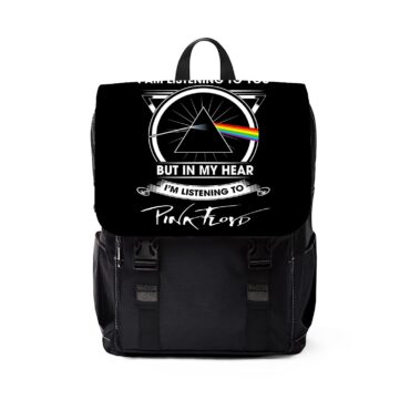 I Might Look Like Iam Listening To You Pink Floyd Black Shoulder Backpack