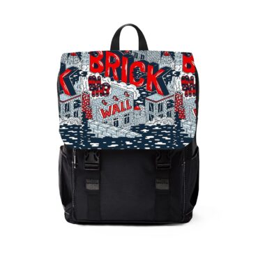 Just Brick In The Wall  Pink Floyd Black Shoulder Backpack