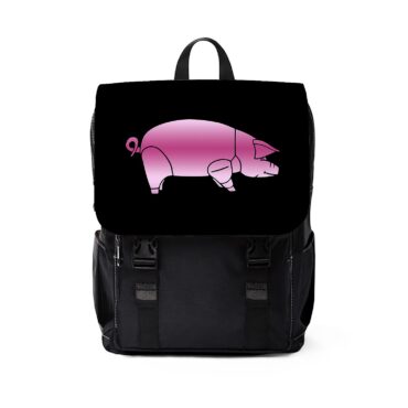 Pink Floyd Animals Simple Art Black Shoulder Backpack