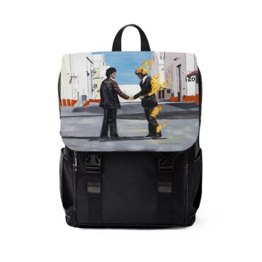 The Burning Man Wish You Were Here  Pink Floyd Black Shoulder Backpack