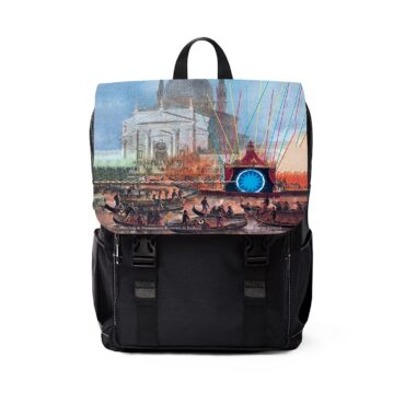 The Later Years Venezia Festa Del Redentore Glass  Pink Floyd Black Shoulder Backpack