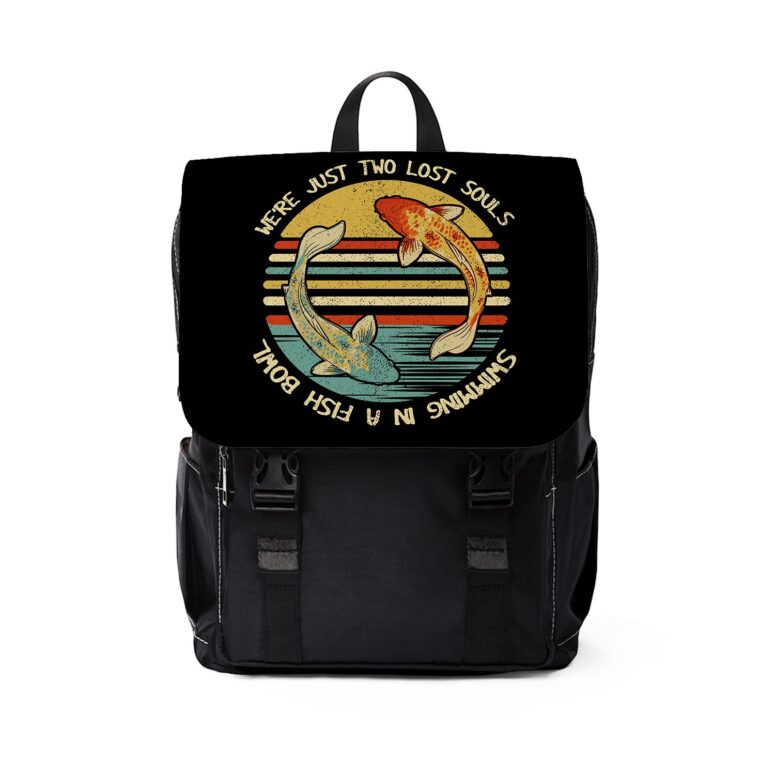 Two Lost Souls swimming  Pink Floyd Black Shoulder Backpack