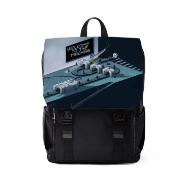 Welcome To The Machine  Pink Floyd Black Shoulder Backpack