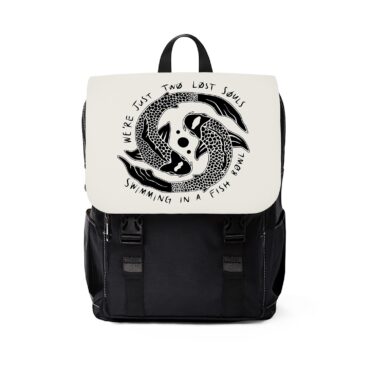 Were Pink Just Two Lost Souls Swimming in A Fish Bowl Floyd Black Shoulder Backpack