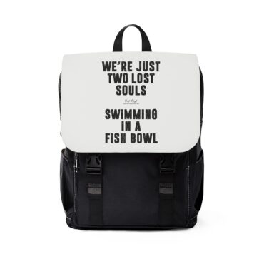 Wish You Were Here 1975 Lyric Typography  Pink Floyd Black Shoulder Backpack