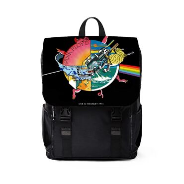 Wish You Were Here Live At WemBley 1974  Pink Floyd Black Shoulder Backpack