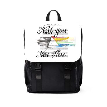 Wish You Were Here Pink Floyd Sheet Music Black Shoulder Backpack