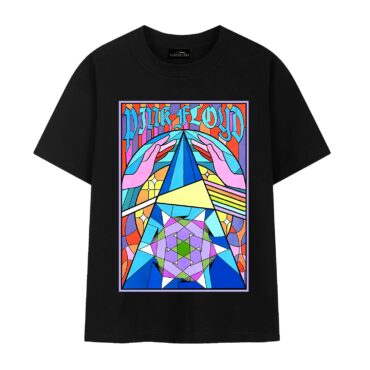 Pink Floyd DSOTM Band Stained Glass Colorful Shirt