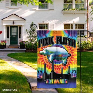 Animals 1977 TieDye Pink Floyd Vertical House Flag