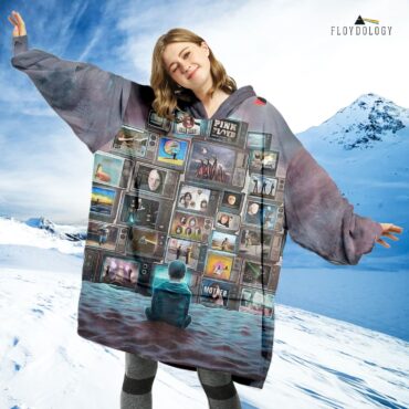 Boy Watching Pink Floyd Show Oodie Hoodie - Oversized Hoodie Blanket