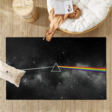 Dark Side Of The Moon Art Black Pink Floyd Rug