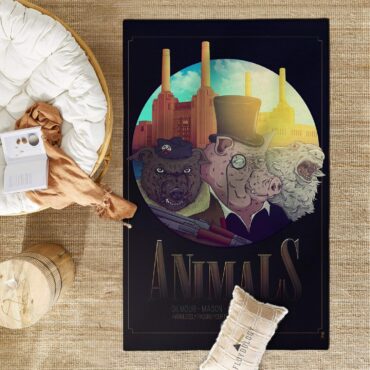 Pink Floyd Dog Pig Sheep Animals Album Art Rug